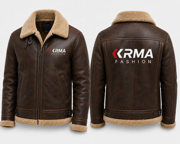 Premium Custom Shearling Leather Jacket Manufacturer | KRMA Fashion