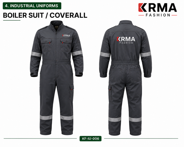 KRMA Fashion Industrial Boiler Suit / Coverall | Heavy Duty Workwear Coverall | Custom OEM Industrial Uniform