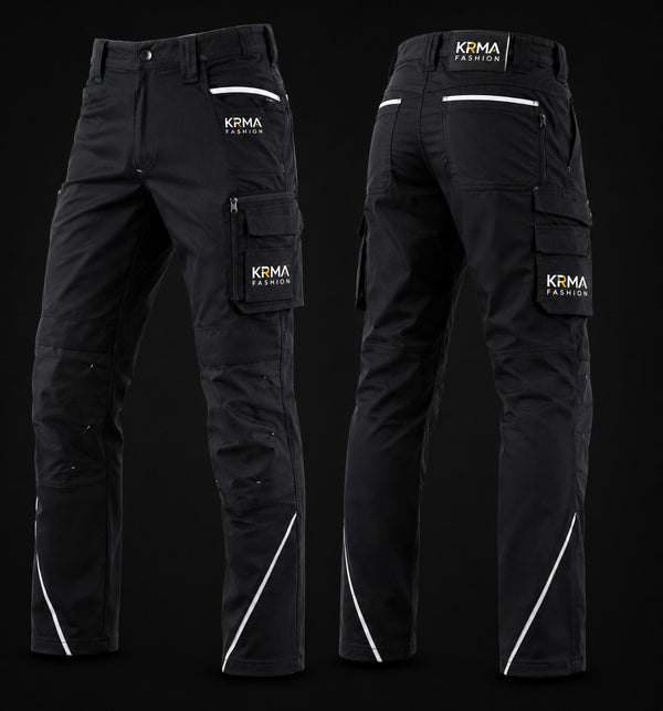 KRMA Fashion Heavy-Duty Work Pants | Industrial Cargo Safety Trousers with Utility Pockets