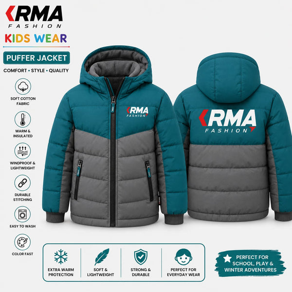 Custom Kids Puffer Jacket Manufacturer | OEM &amp; Private Label | KRMA Fashion