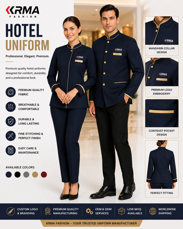 KRMA Fashion Premium Hotel Uniform | Custom Hospitality Staff Uniform