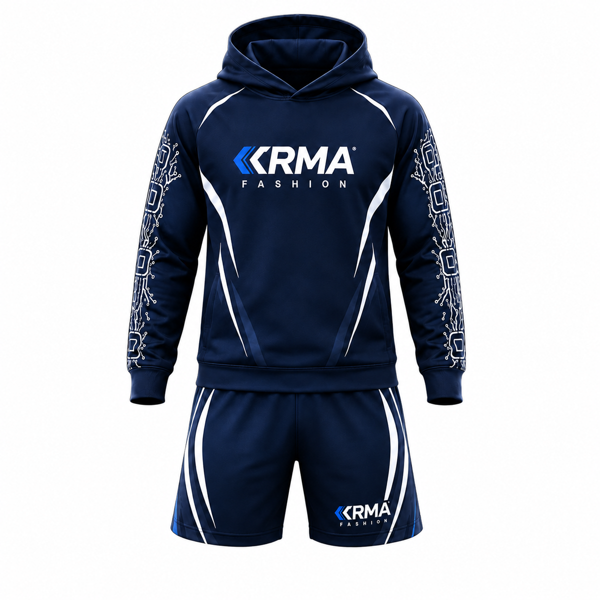 KRMA Fashion Custom Kids Sports Hoodie & Shorts Set | Performance Training Outfit